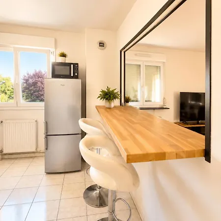 Stylish 2- Bedroom - Terrace - Free Parking -5min Basel Airport Lejlighed