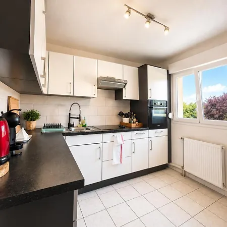 Stylish 2- Bedroom - Terrace - Free Parking -5min Basel Airport Lejlighed