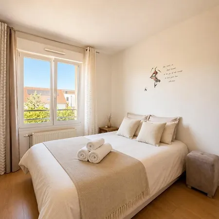 Stylish 2- Bedroom - Terrace - Free Parking -5min Basel Airport